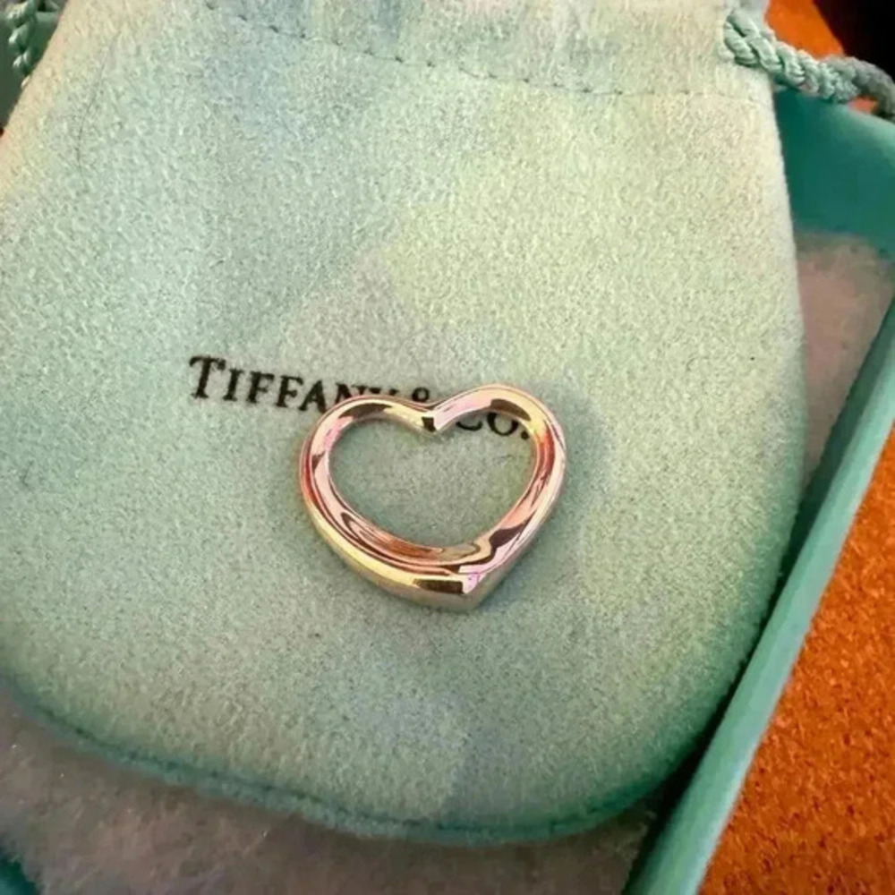 925 sterling silver Tiffany & Co Open Heart Charm FLAWLESS